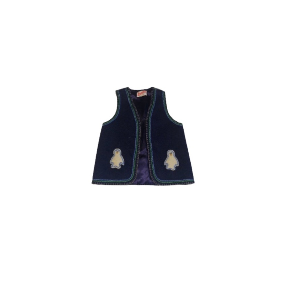 Vintage Handmade Inuit Felted Wool Vest - Toddler’s Size 4T